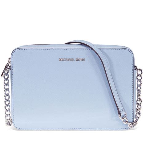 michael kors jet set travel crossbody pale blue|Michael Kors flight crossbody bag.